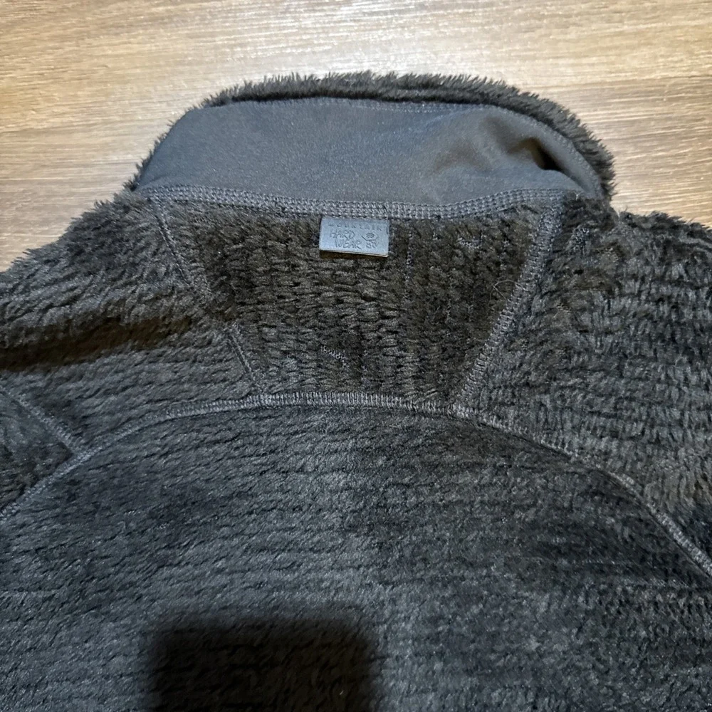 Mountain Hardwear MEDIUM Monkey Fleece Pullover Black Snap Outdoor Hiking Skiing